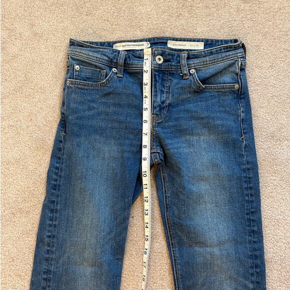 Pilcro Anthropologie Slim Straight Jean Size 26 Mid Rise Raw Hem Stretch Raw Hem - Picture 6 of 7